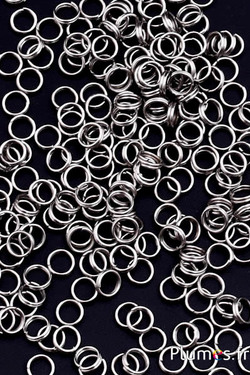 Ring - diam. 5 mm - silbern schwarz